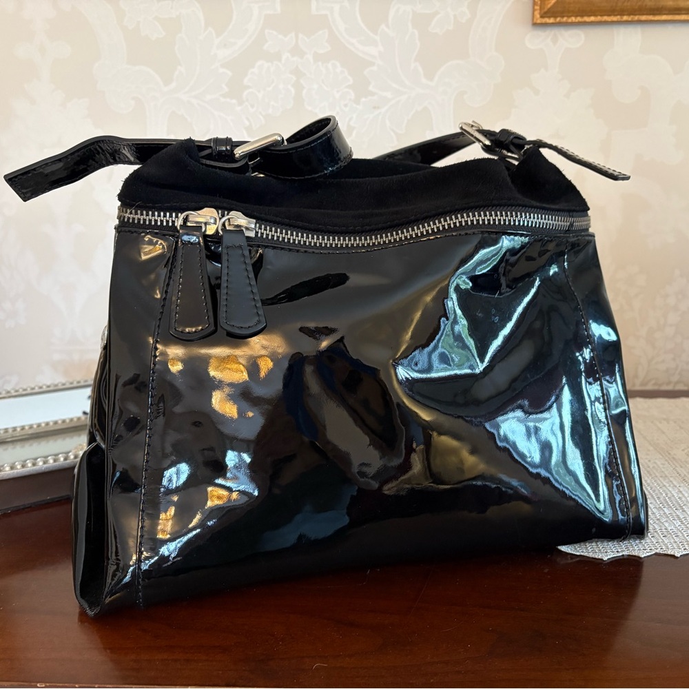 Black Patent Leather Women's Bag, The Trend - Picture 2 of 8